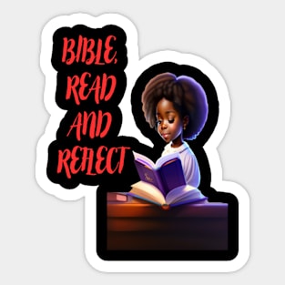 "BIBLE, READ AND REFLECT" Sticker